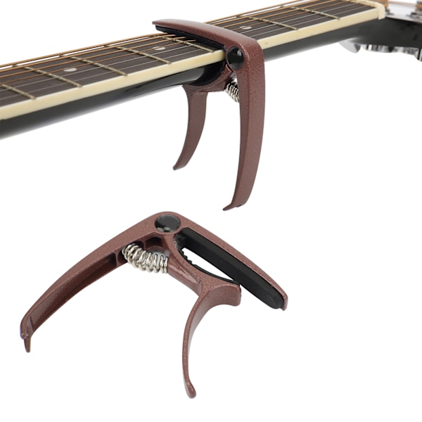 Akustisk gitarr capo zinklegering OldFashioned för Ukulele elgitarr Ballad gitarrer (brons)