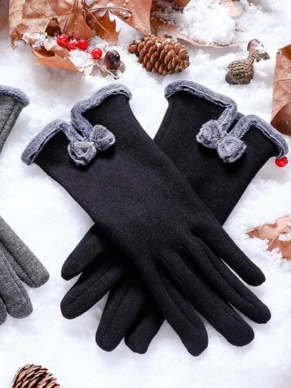 3 Par Dam Varm Handske Pekskärm Vindtäta Handskar för Vinter