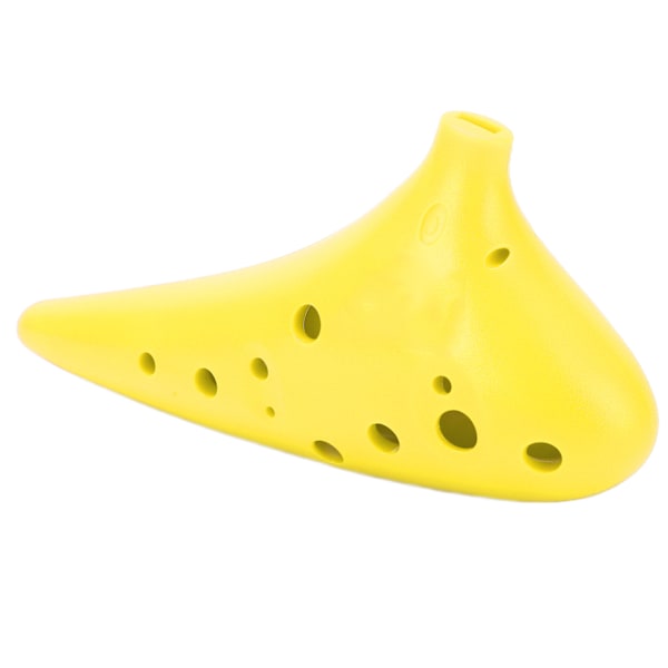 Ocarina ABS C-stämning 12-håls Musikinstrument för Vuxna Barn Professionella Lär Yellow