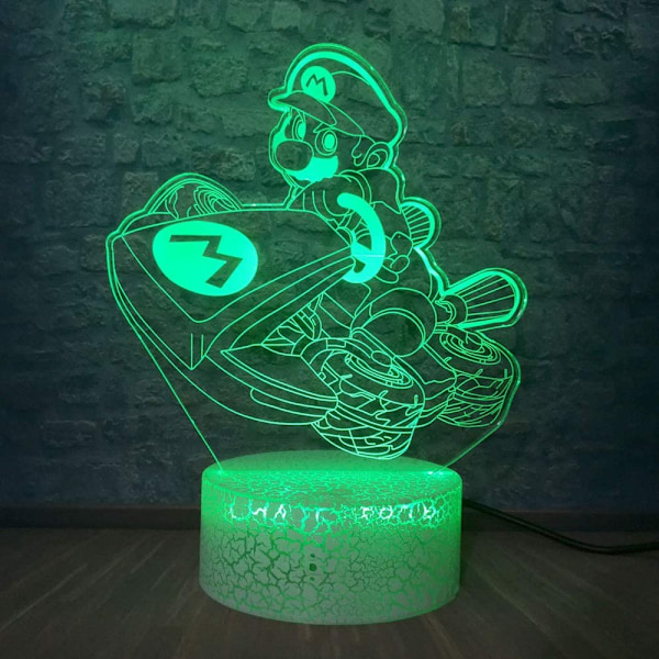 Cartoon Spelfigur Super Klassisk Spelroll 3D LED Barn Nattlampa Baby Sängbord Lampa Rum Dekoration Barn Leksaker Födelsedag Jul