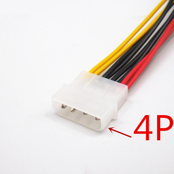 4-pin till 15-pin SATA en-till-två strömkabel, strömadapterkabel, stor 4-pin till SATA strömkabel, 5-pack