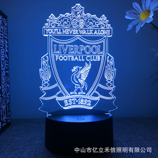 FC ZURICH USB 3D Anime Nattlampa Atmosfärisk LED Bordlampa Julgåvor för fotbollsälskare Dekorativ lampa för barnrum