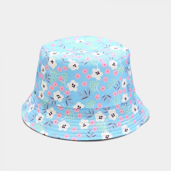 AVEKI Unisex Bucket Hat Double Side Wear Fisherman Cap Vändbar solhatt för kvinnor män, ljusblå