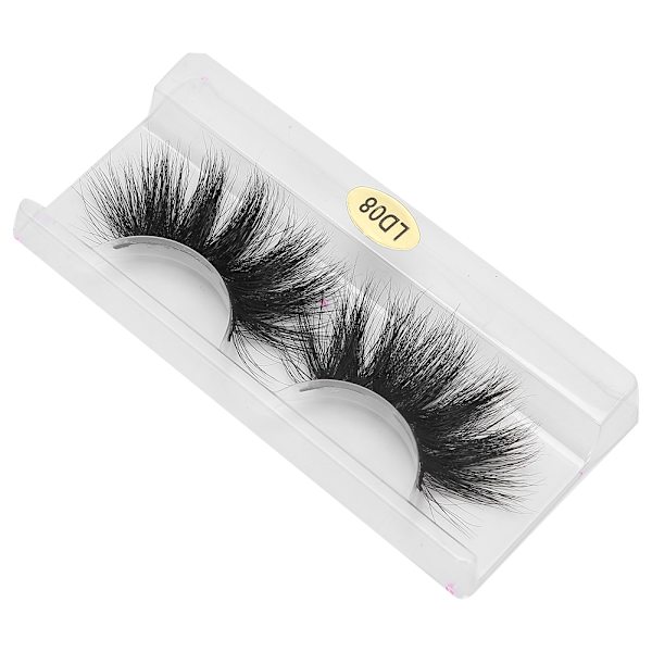 5D 25mm Falska Ögonfransar Makeup Falska Ögonfransar Fluffy Curling Långa Falska Ögonfransar LD08