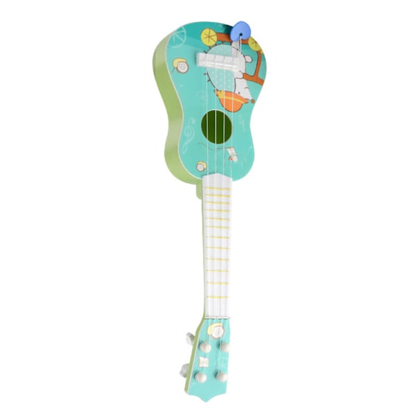 4-kielinen Miniatyyriukulele Musiikkilelu Värikkäillä Kuvioilla Oppimiseen Lapsille Pieni Ukulele Vihreä