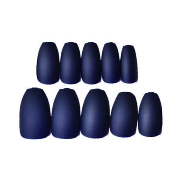 Manicure færdig Fashion Polish Matte Manicure Patch Falsk Decal Nail Art(Blå)
