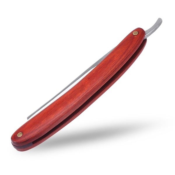 Män hopfällbar sandelträ handtag rostfritt stål blad manuell rakhyvel skägg rakning verktyg