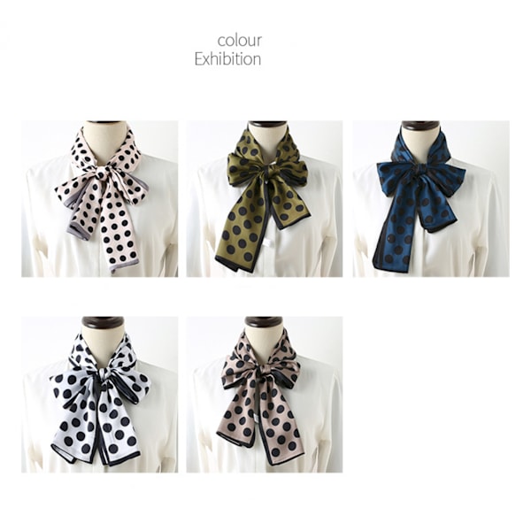 Chiffon skjerf, firkantet hals skjerf, lommetørkle, retro satengbånd skjerf for kvinner og jenter, hvit--22