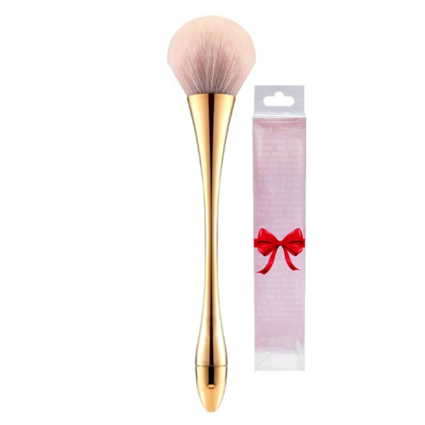 Foundation Makeup Brush, Stor Mineral Pudderbørste, Blush Brush til Daglig Makeup, Premium Syntetisk Foundation Pudder Concealers（Guld）