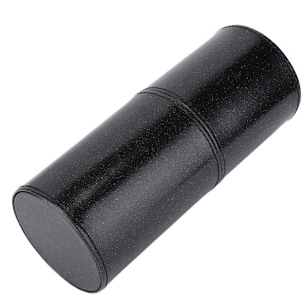 PU Læder Bærbar Makeup Børster Cylinder Holder Kosmetisk Organizer Etui Opbevaringsbeholder (Uden Spænde) Sort