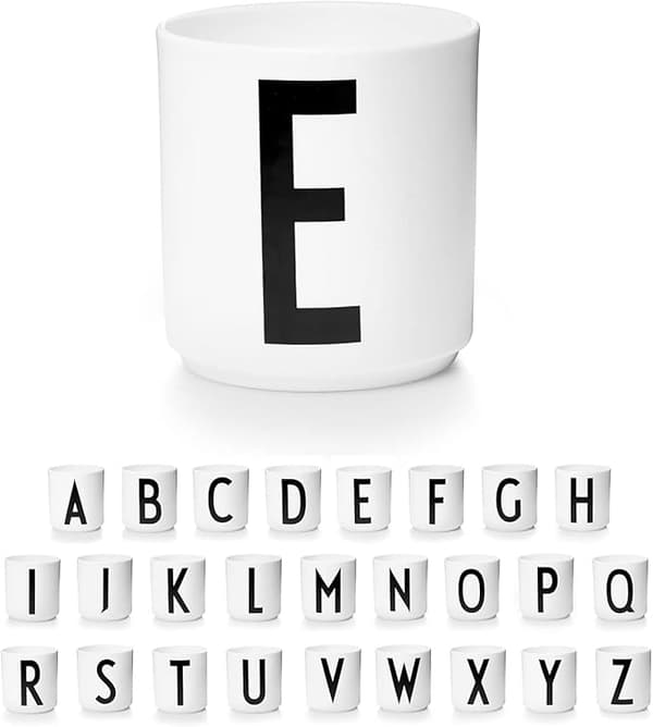 Brev kaffekopp / Brev Mugg enkel stil（Bokstaven E）