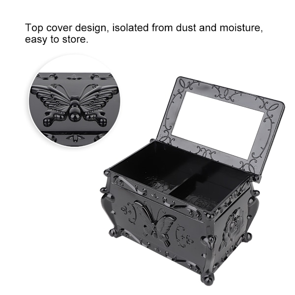 Multifunktionel Retro Makeup Værktøjer Beholder Opbevaringsboks Bomuldspinde Pads Organizer Holder
