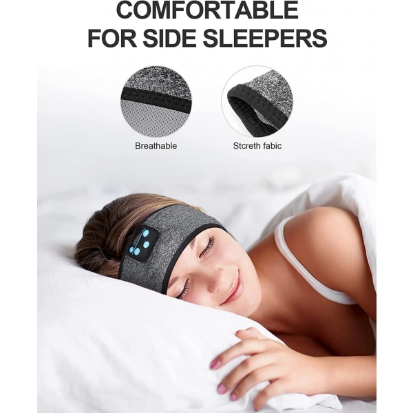 Sömnhörlurar Bluetooth Pannband,Sömnhörlurar Sport Hörlurar, Långtidslek Sova för träning,löpning,yoga