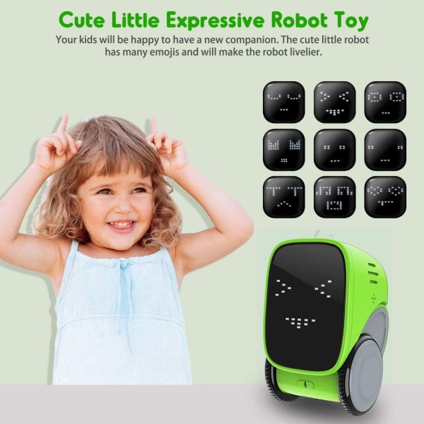 Intelligent smart robotleksak för barn, röst- och beröringsgestkontroll Minirobotik Laddningsbara leksaker Dans, promenader, sång, robotar