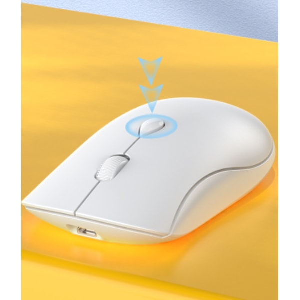 Trådløs mus, 2.4G støyfri mus med USB-mottaker - Bærbar datamus for PC, nettbrett, bærbar PC med Windows-system - svart
