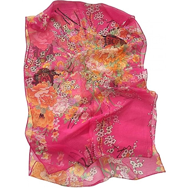 AVEKI Halsdukar för kvinnor Lättviktsmode Halsdukar Tryck Blommönster Halsduk Sjal Wraps, A09