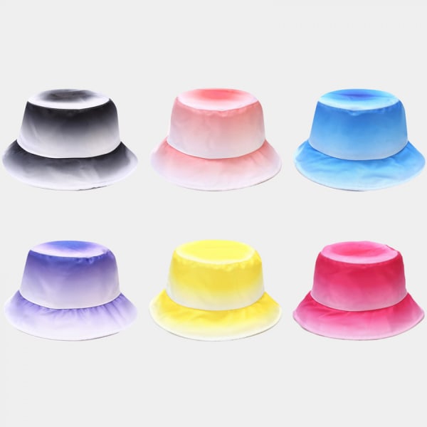 AVEKI Tie Dye Bucket Hat - Reversibel solhatt for sommer og strand - Rosa