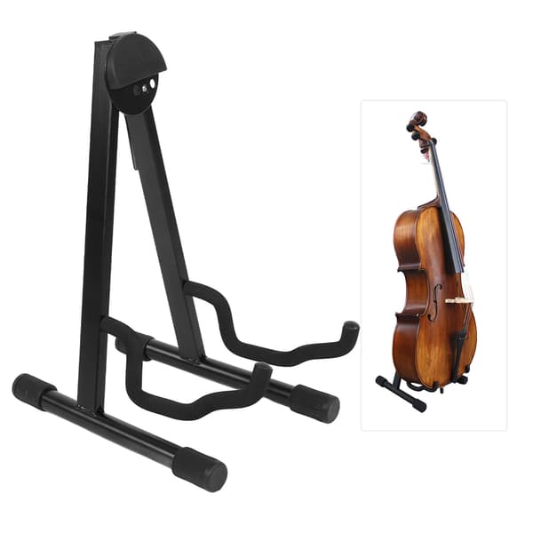Fällbar Celloställ Stöd A-ram Display Förvaring Hållare Fiol Gitarr Bas Tillbehör Svart
