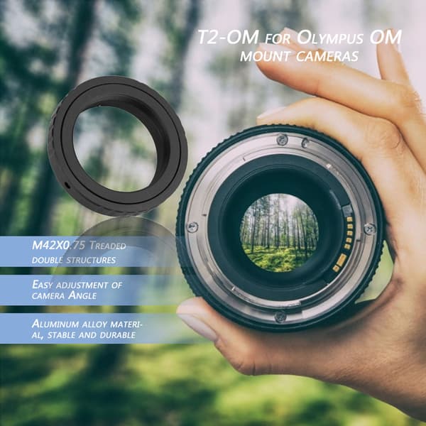 T2-OM Teleskop Reverserende Linse T2 til 4/3 Adapterring til Olympus E-600 E-510 E-500 E-450 E-5