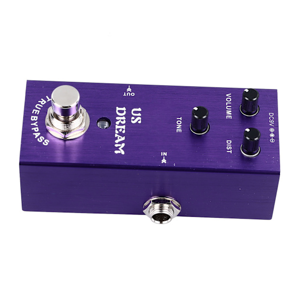 Gitarrdistorsionseffekt Metallskal Flera toner Elektrisk gitarr Effektpedal Vredjustering AN‑03 Lila