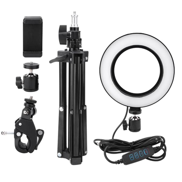 6 tommer USB LED Video Lys Dæmpbar Ringlampe til Fotografering Selfie Live Studio