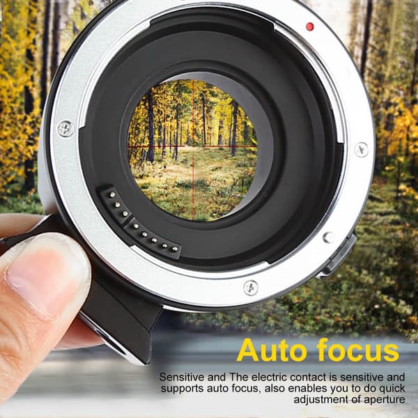 Elektronisk autofokuslinseadapter til Canon EOS EF EF-S-objektiv til M4/3-monteringskamera