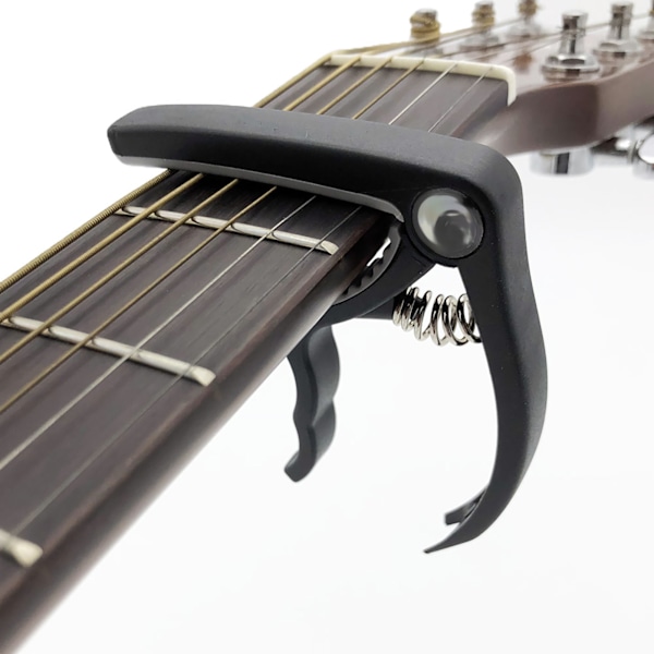 Gitarr Capo Plektrum Set Plast Rostfritt Stål Fjäder Gitarr Tillbehör med 10 st Plektrum för Utbyte