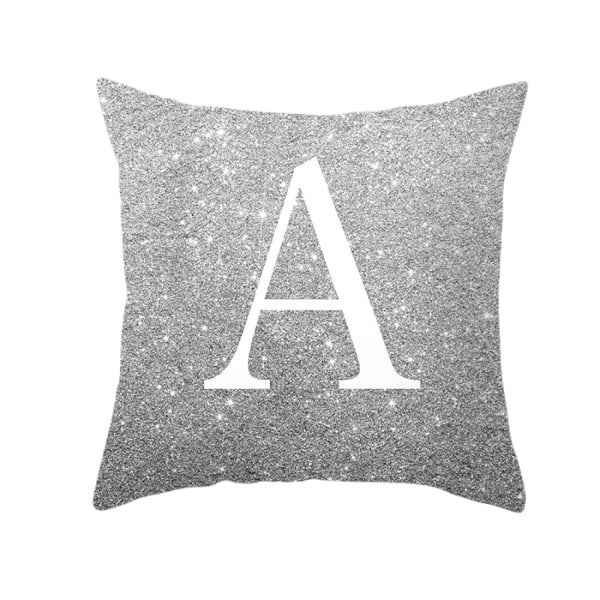 English Letters Decorative Throw Pillow Covers Soft Cozy Alphabet Cushion Covers Peach Skin Velvet Square Pillowcase for Sofa Couch Bedroom （Letter A）