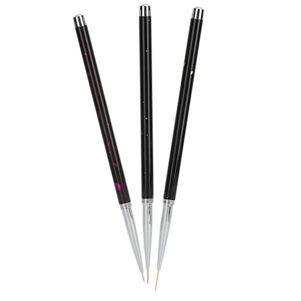 3 st Nail Art Liner Penslar Hemma Salong Bärbar Nagellackning Ritning Design Pensel Set