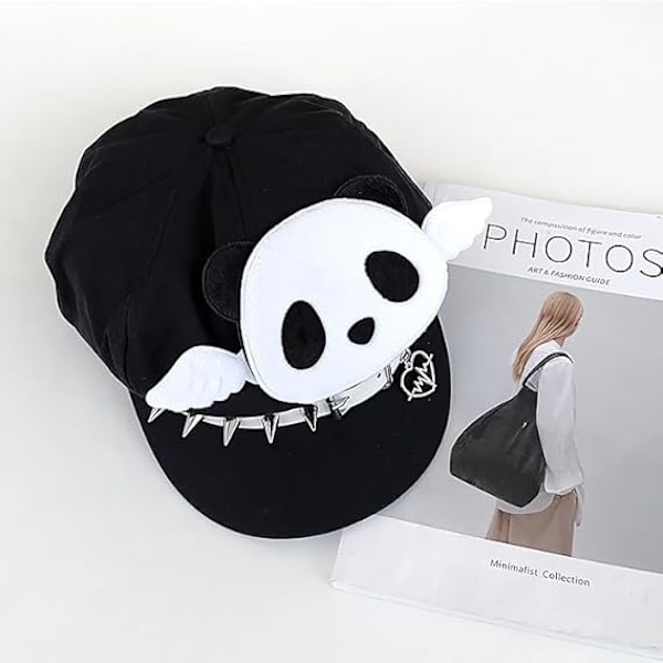 CAT KO Sööt Uutistenjakajan Lakit Naulapaperinjakajan Lakit Panda Berettit Hatti Merimies Fiddler Hatti Säädettävät Y2K Asusteet Naisille