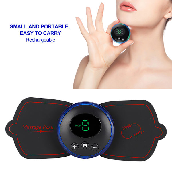 Mini EMS Massager til nakke, skuldre, arme, ryg, ben og talje
