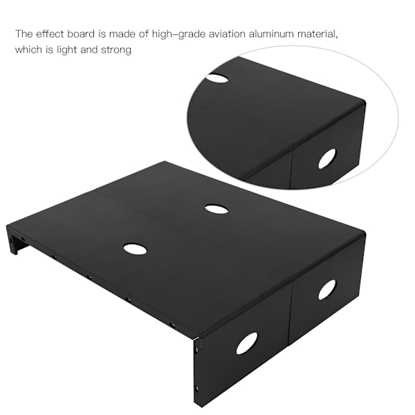 2 stk. Guitar Pedalboard Luftfartsaluminium Effektbræt Musikinstrument Tilbehør Sort