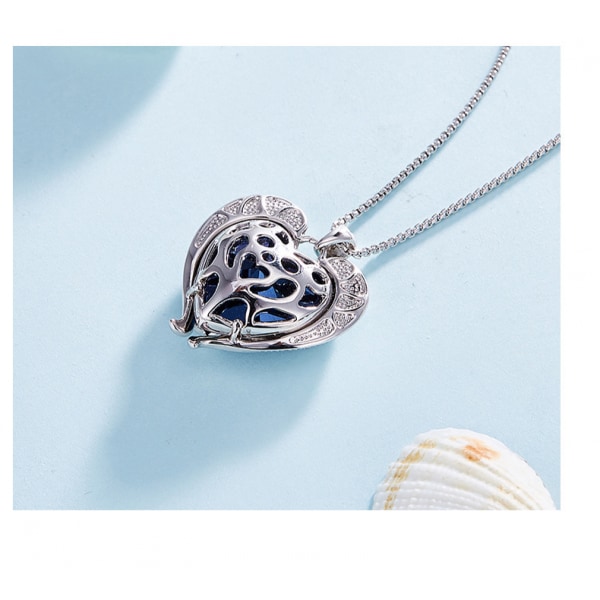 Romantisk Alla hjärtans dag Nyår present Smycke Halsband, Kristall Hänge Halsband Smycken för Kvinnor Födelsedag Halsband för Kvinnor, Delfin Älskare