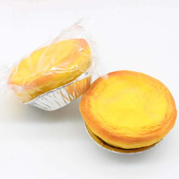 Tart Egg Food Play Fake Simulation Pretend Breakfast Model Artificial Toys Hand Set Dessert Kids Squeeze Ornament