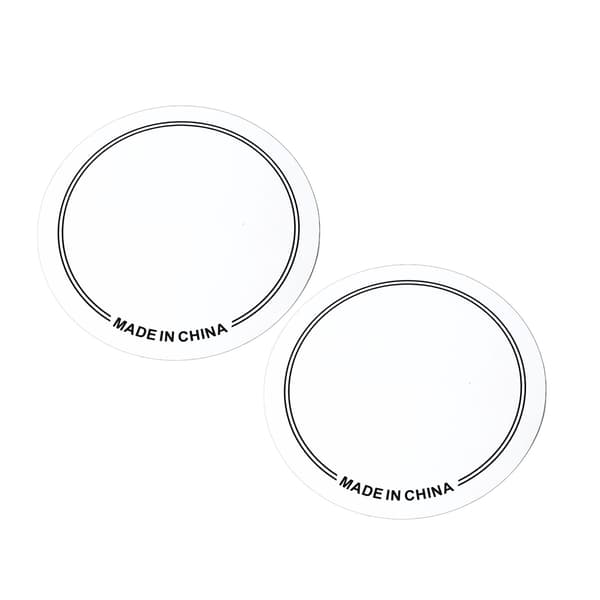 2PCS Trumhuvud Patch PET Slitstark Trumhuvud Patch Protector för Övning Prestanda Singel Pedal Vit