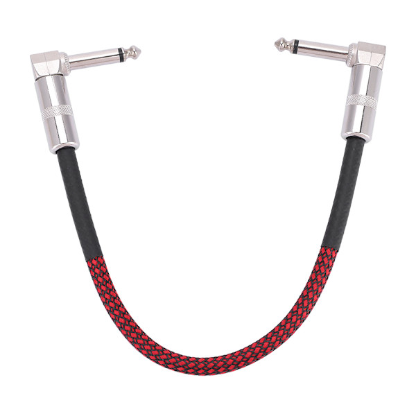 6 st 30 cm gitarr effektpedalbräda patchkabel sladd 1/4\" rätvinklig kontakt
