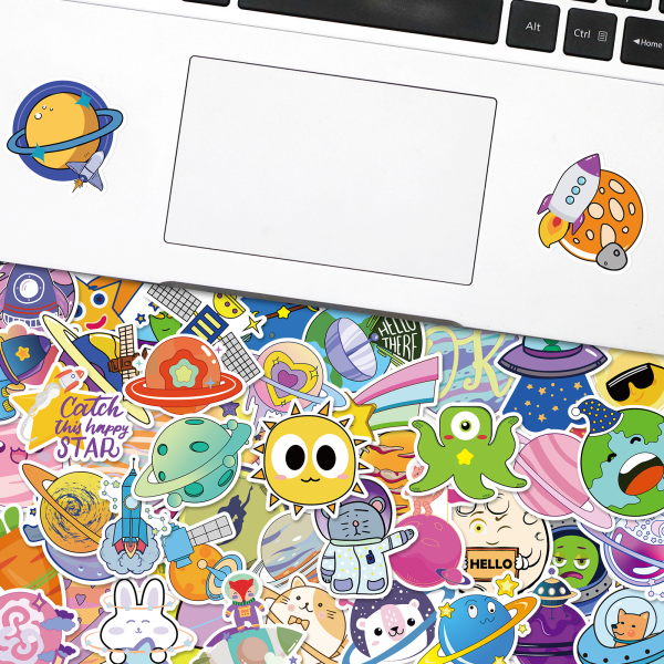 Universum Planet Series Stickers, Set med 50, Vattentäta och UV-beständiga, Perfekt för alla dina prylar