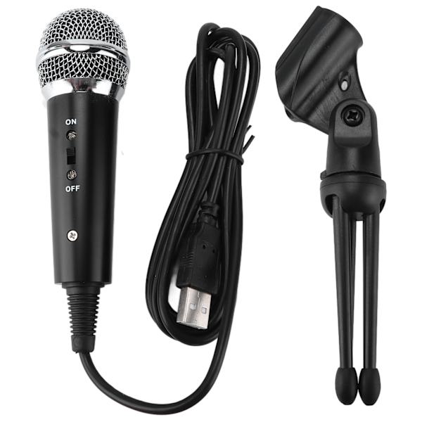 Kondensatormikrofon Kit med stativstativ USB-kontakt Inspelning Liten mikrofon med kabelutrustning
