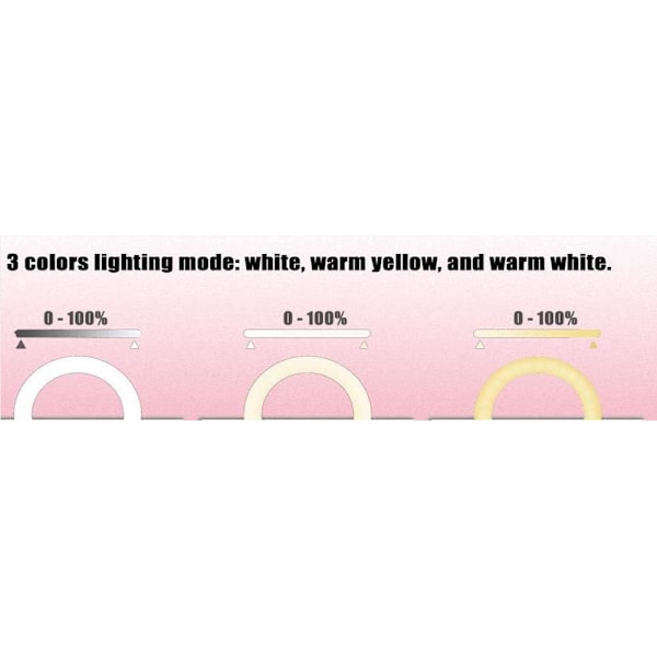 HayKee 16CM Selfie Ring Light med Stativ Telefonholder til Livestreaming, YouTube Video/Fotografering. Multifunktionel LED Ring Light wi