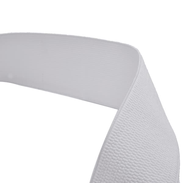 Kvinnors elastiska midjeband retro nålfri guld cirkulärt spänne elastiskt elastiskt midjeskydd klänning brett midjeband - Vit
