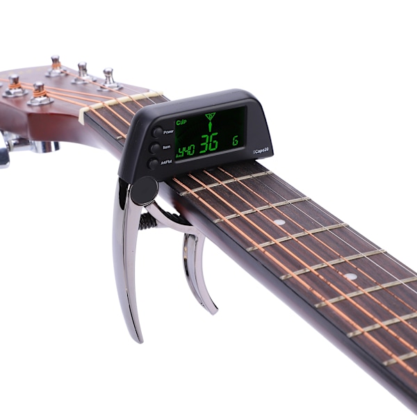 Meideal 2-in-1 TCapo20 Capo-viritin LCD-näytöllä kitaralle ja bassolle (musta)