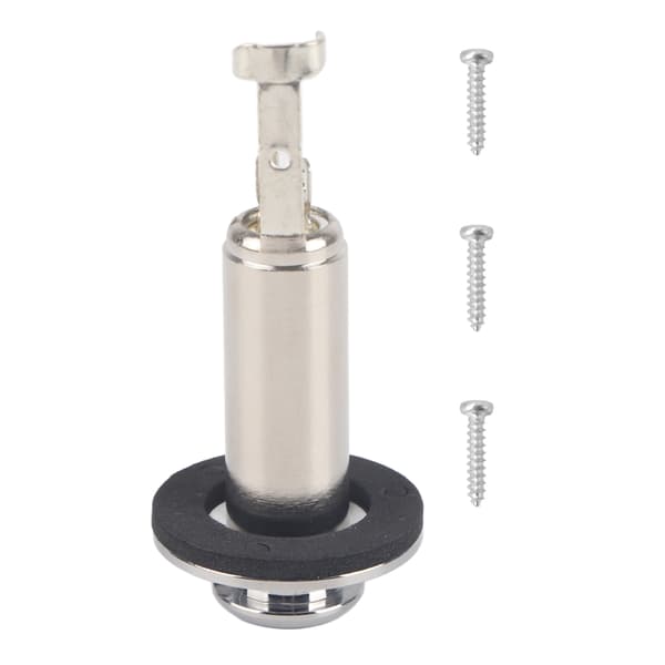 Kobber gevind stereo output jack tilbehør til elguitar (sølv)