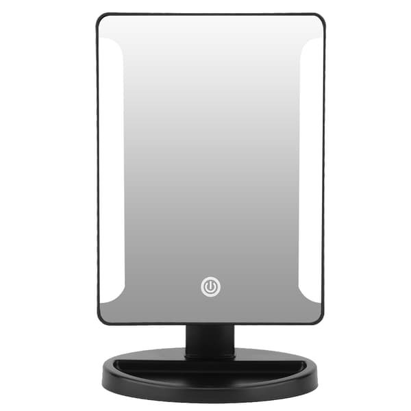 Touch Screen 38 LED Lighted Makeup Vanity Mirror Kosmetisk Spejl med 10X Manifying (Sort)