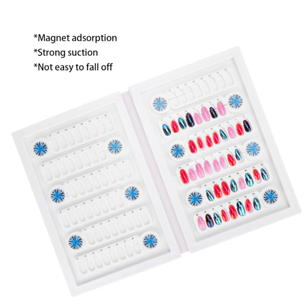 96 rutnät akryl nagelgel poleringsfärgkort bok magnet falsk nagelfärg displaybräda röd ros