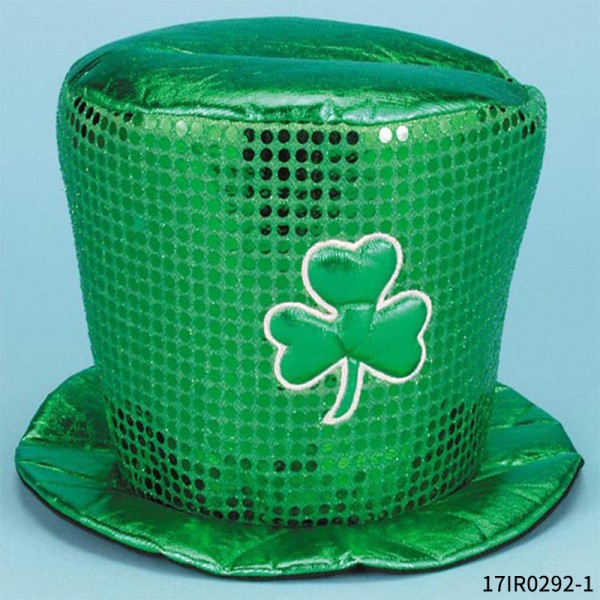 St. Patrick's Day Plaid Fabric Fedora Hat | Party Accessory, Irish festival hat shamrock high hat green hat festival decorations E