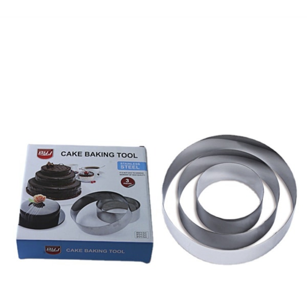 Form i rostfritt stål Pannkaka/kex/deg Cutter Tier Cake Maker för bakning, lagring, dekoration, gjutning, matlagning, rund
