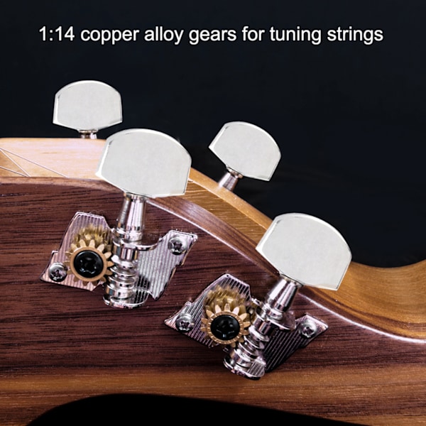 2L2R Sølv Klassisk Ukulele Tuning Pegs Maskinhoder Ukulele DIY-deler