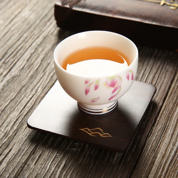 Ibenholt Mørkt Træ Coaster, 2-delt Coaster Sæt, Træ Coasters, Kaffe Coaster, Øl Coaster