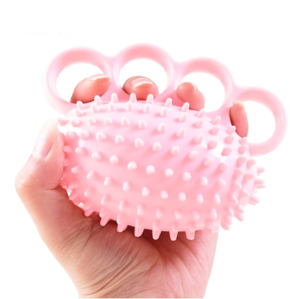 Grip-pallo 4 sormelle - Sormivoiman vahvistaja, turvallinen TPR-materiaalista valmistettu käden vahvistuspallot vanhuksille, lapsille ja aikuisille - Pinkki