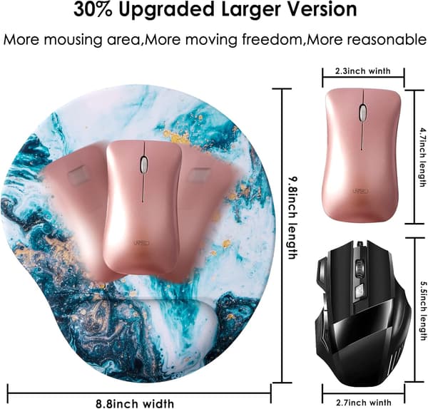 Ergonomisk Musematte med Håndleddstøtte, Søt Musematte med Håndleddstøtte, Komfortabel Musematte for Hjemmekontor, Spill og Arbeid med Datamaskin